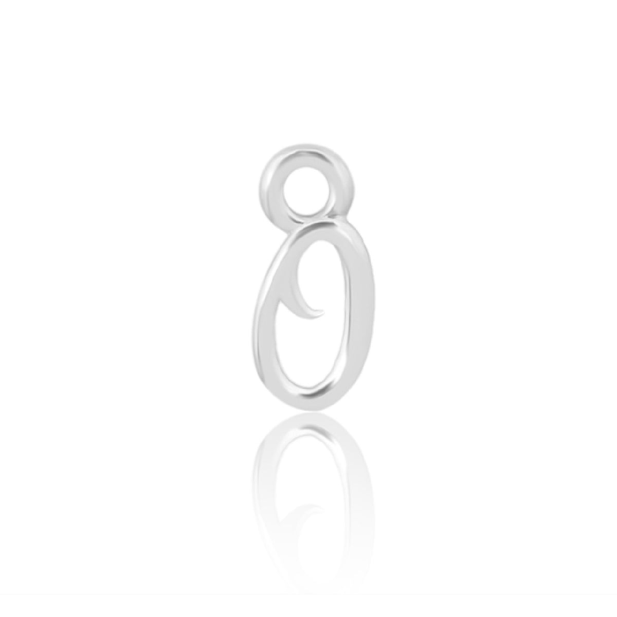 Permanent Jewellery Sterling Silver Initial Charm O