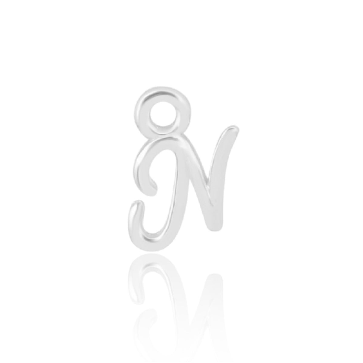 Permanent Jewellery Sterling Silver Initial Charm N