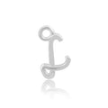 Permanent Jewellery Sterling Silver Initial Charm L