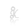 Permanent Jewellery Sterling Silver Initial Charm K