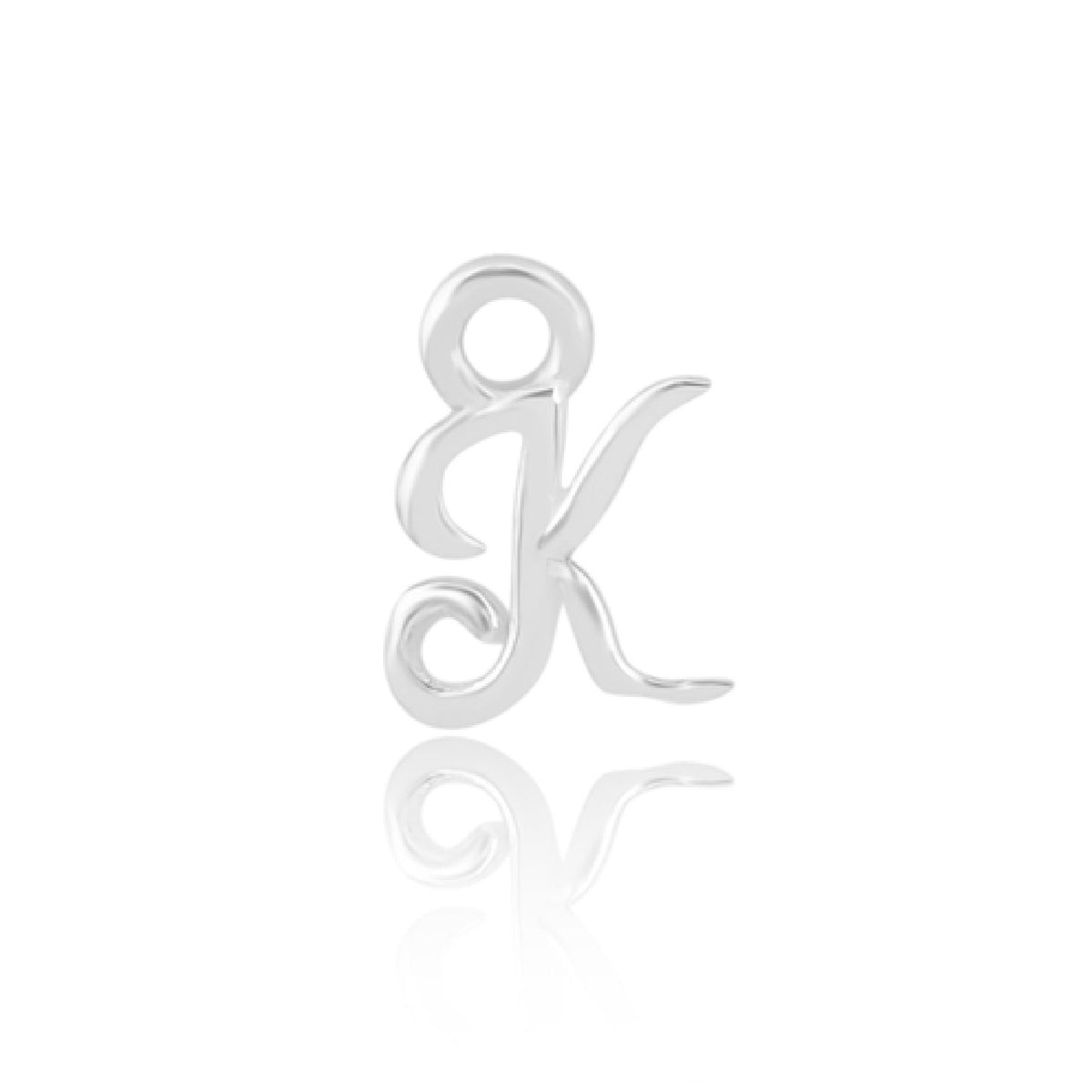Permanent Jewellery Sterling Silver Initial Charm K