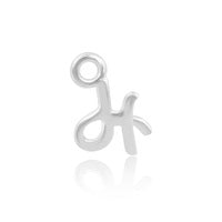 Permanent Jewellery Sterling Silver Initial Charm H