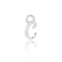 Permanent Jewellery Sterling Silver Initial Charm C