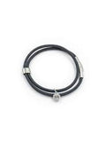 Aqua Beach Sustainable Cork Bracelet Black Large