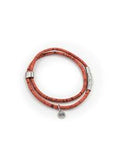 Aqua Beach Sustainable Cork Bracelet Red Medium