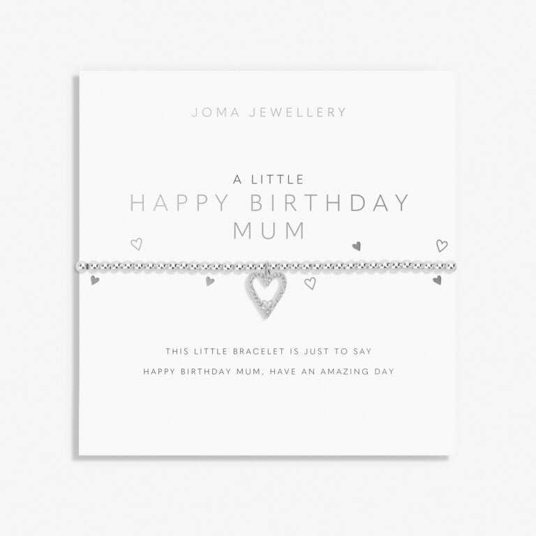 Joma Jewellery A Little Happy Birthday Mum Silver Plated Bracelet