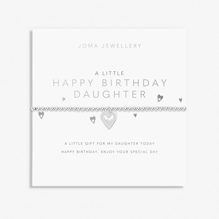 Joma Jewellery A Little Happy Birthday Daughter Silver Plated Bracelet