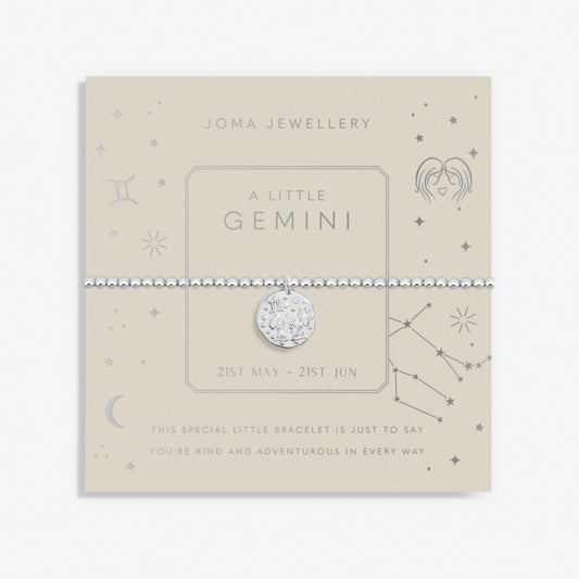 Joma Jewellery Star Sign A Little Gemini Silver Plated Bracelet