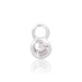 Permanent Jewellery Sterling Silver Birthstone Charm April