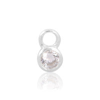 Permanent Jewellery Sterling Silver Birthstone Charm April