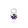 Permanent Jewellery Sterling Silver Birthstone Charm February