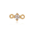 Permanent Jewellery 14ct Gold Vermeil Sterling Silver CZ  Connector Clear