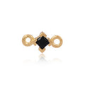 Permanent Jewellery 14ct Gold Vermeil Sterling Silver CZ Connector Black