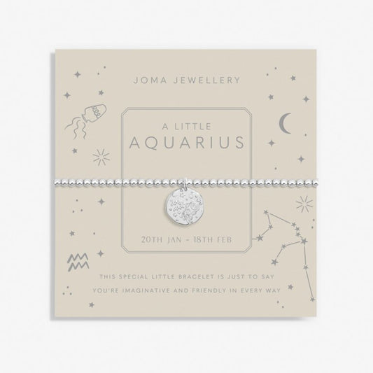 Joma Jewellery Star Sign A Little Aquarius Silver Plated Bracelet