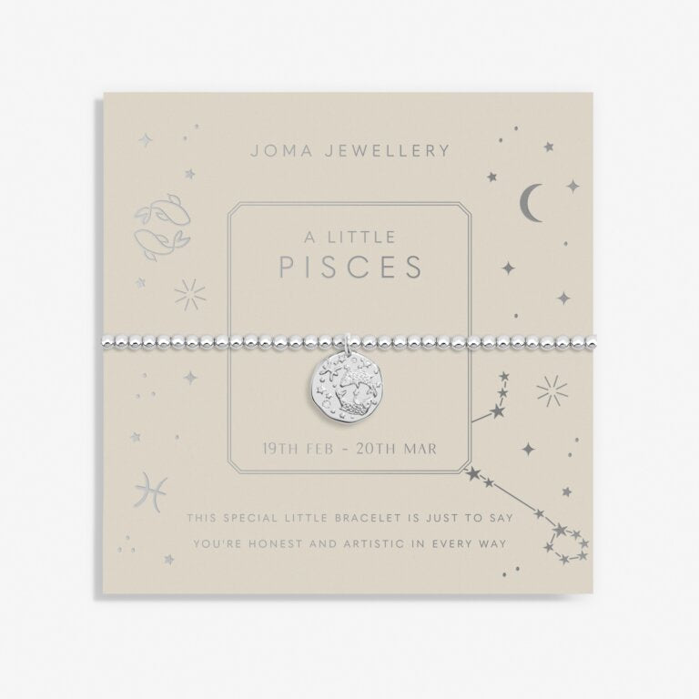 Joma Jewellery Star Sign A Little Pisces Silver Plated Bracelet