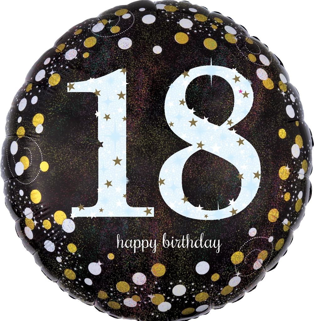 Anagram Sparkling Birthday 18 Foil Balloon