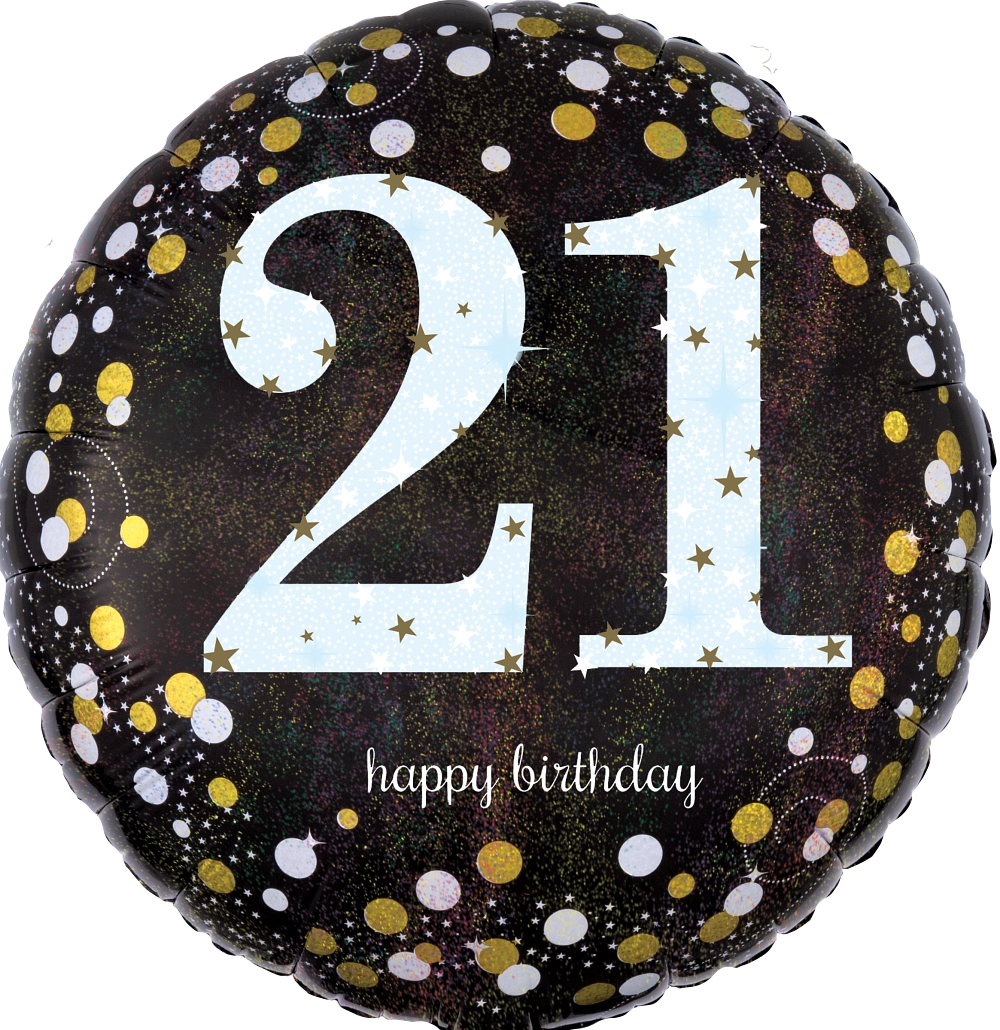 Anagram Sparkle Birthday 21 Foil Balloon