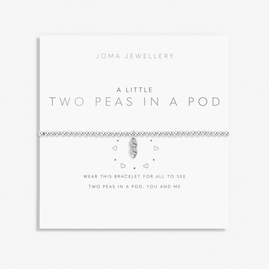 Joma Jewellery A Little Two Peas In A Pod Silver Plated Bracelet