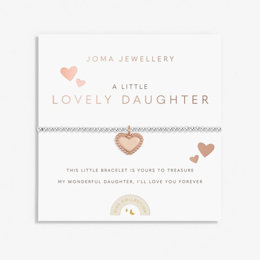 Joma Jewellery Children's A Little Lovely Daughter Silver And Rose Gold Plated Bracelet