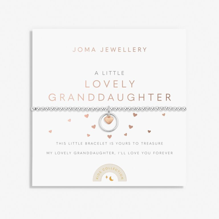 Joma Jewellery Children's A Little Lovely Granddaughter Silver And Rose Gold Plated Bracelet