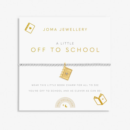 Joma Jewellery Children's A Little Off To School Silver And Gold Plated Bracelet