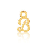 Permanent Jewellery 14ct Gold Vermeil Sterling Silver Initial Charm B