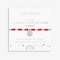 Joma Jewellery Children's Birthstone A Little January Silver Plated Bracelet