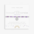 Joma Jewellery Children's Birthstone A Little February Silver Plated Bracelet