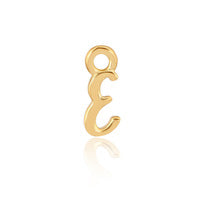 Permanent Jewellery 14ct Gold Vermeil Sterling Silver Initial Charm E