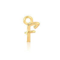 Permanent Jewellery 14ct Gold Vermeil Sterling Silver Initial Charm F