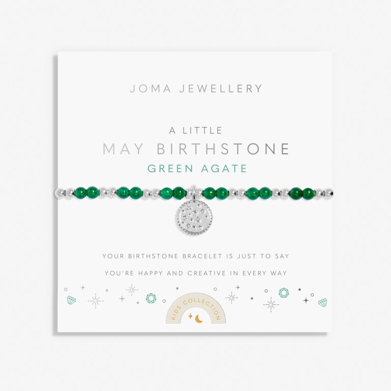 Joma Jewellery Children's Birthstone A Little May Silver Plated Bracelet