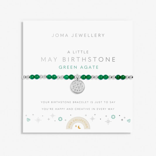 Joma Jewellery Children's Birthstone A Little May Silver Plated Bracelet