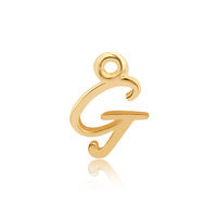 Permanent Jewellery 14ct Gold Vermeil Sterling Silver Initial Charm G