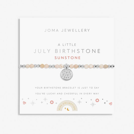 Joma Jewellery Children's Birthstone A Little July Silver Plated Bracelet