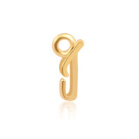 Permanent Jewellery 14ct Gold Vermeil Sterling Silver Initial Charm J