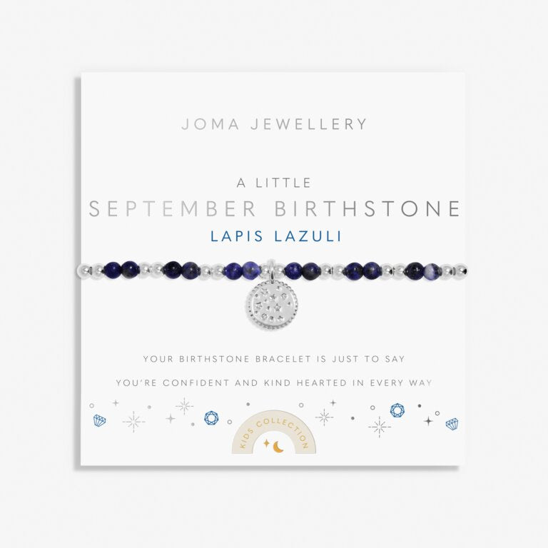 Joma Jewellery Children's Birthstone A Little September Silver Plated Bracelet
