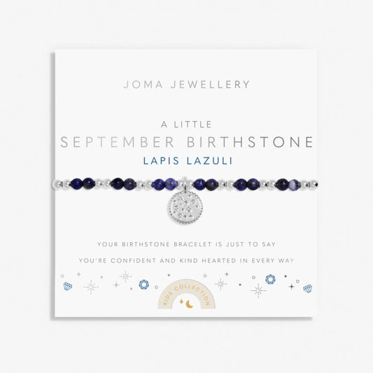 Joma Jewellery Children's Birthstone A Little September Silver Plated Bracelet