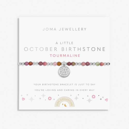 Joma Jewellery Children's Birthstone A Little October Silver Plated Bracelet