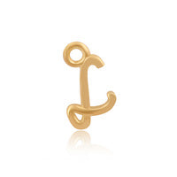 Permanent Jewellery 14ct Gold Vermeil Sterling Silver Initial Charm L
