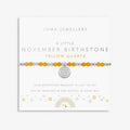 Joma Jewellery Children's Birthstone A Little November Silver Plated Bracelet