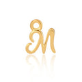 Permanent Jewellery 14ct Gold Vermeil Sterling Silver Initial Charm M
