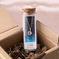 Attic Creations Love You To The Moon Crystal And Crescent Moon Necklace Sterling Silver Gold Plated