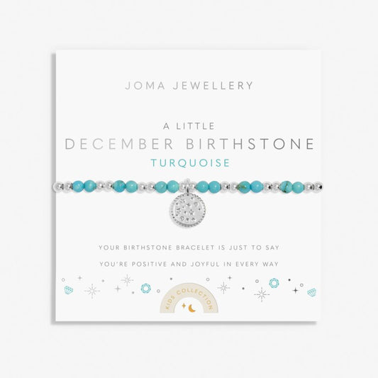 Joma Jewellery Children's Birthstone A Little December Silver Plated Bracelet