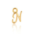 Permanent Jewellery 14ct Gold Vermeil Sterling Silver Initial Charm N