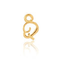 Permanent Jewellery 14ct Gold Vermeil Sterling Silver Initial Charm Q