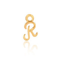 Permanent Jewellery 14ct Gold Vermeil Sterling Silver Initial Charm R