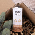 Attic Creations Lovely Sister Crystal Wreath Sterling Silver Earrings Gold Plated