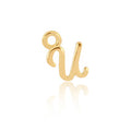 Permanent Jewellery 14ct Gold Vermeil Sterling Silver Initial Charm U