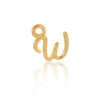 Permanent Jewellery 14ct Gold Vermeil Sterling Silver Initial Charm W