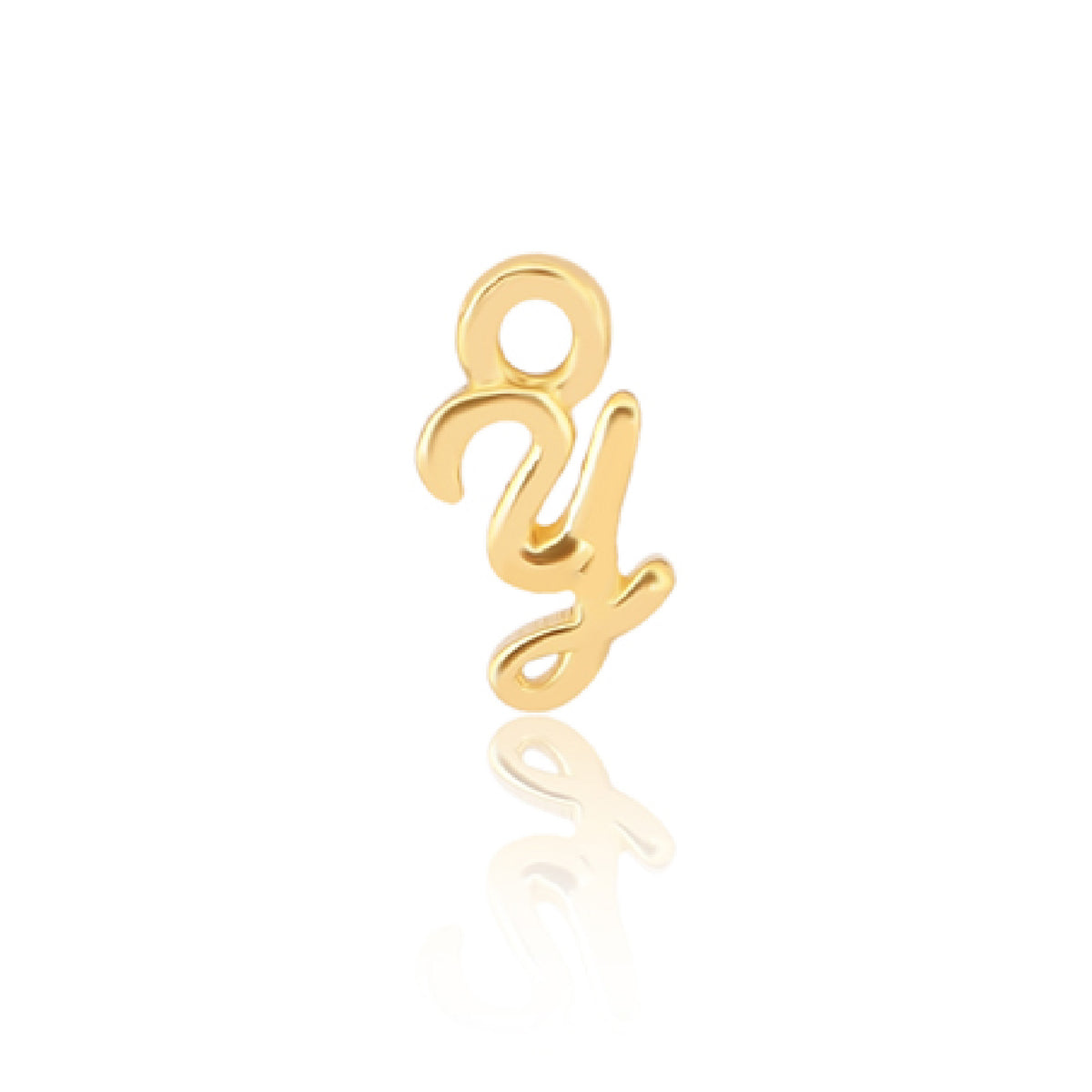 Permanent Jewellery 14ct Gold Vermeil Sterling Silver Initial Charm Y